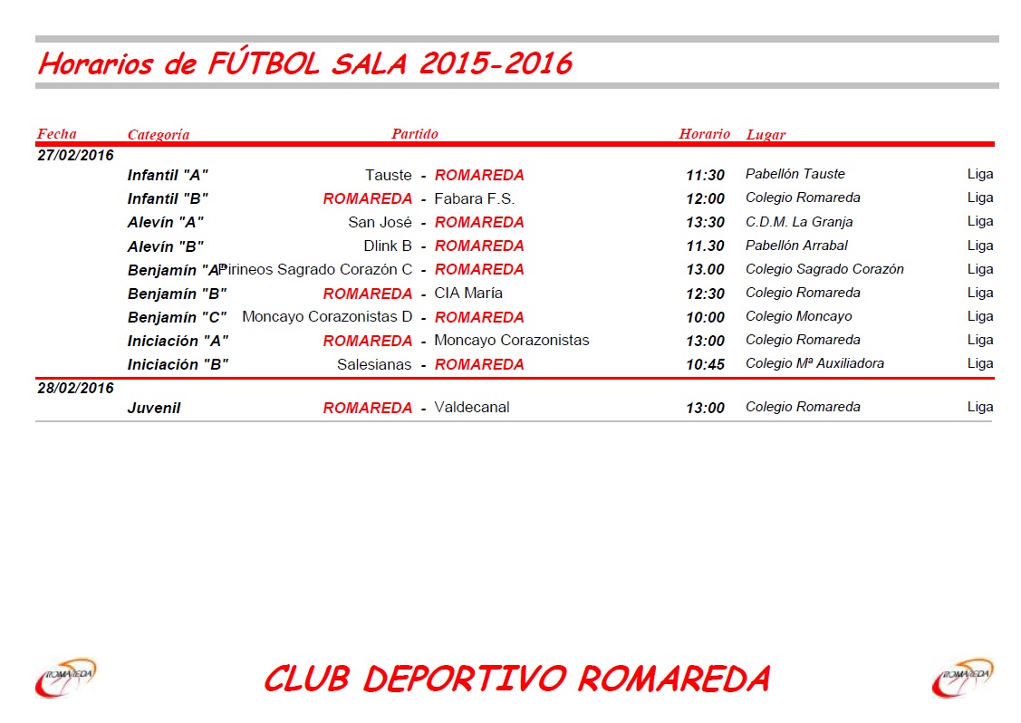 Horarios 27 2
